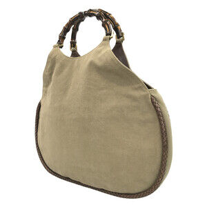 Gucci Shoulder Bamboo Leather Bag Handle Top Handbag